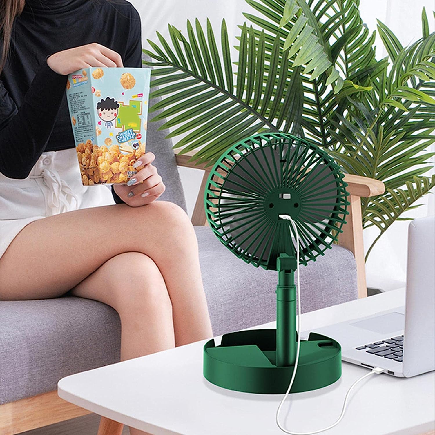 4642 Telescopic Electric Desktop Fan Height Adjustable Foldable  Portable For Travelcarry  Silent Table Top Personal Fan For Bedside Office Table (Battery Not Include) 4642 Telescopic Electric Desktop Fan Height Adjustable Foldable  Portable For Travelcarry  Silent Table Top Personal Fan For Bedside Office Table (Battery Not Include)